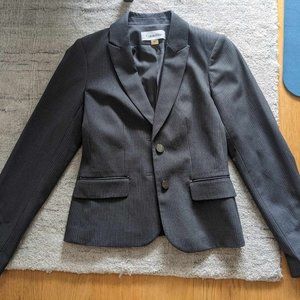 Calvin Klein grey stripe suit blazer